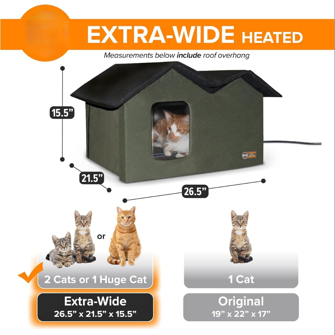 

Cozy cat shelter for outdoor cats with weatherproof design