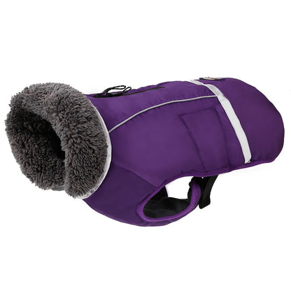 

Comfortable adjustable winter dog jacket for all breeds Purple