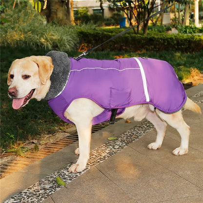 

Comfortable adjustable winter dog jacket for all breeds