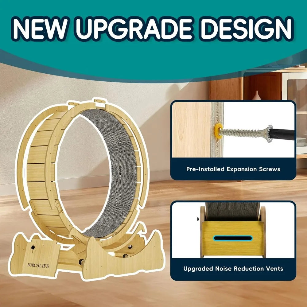 

Easy-assembly cat wheel for active indoor cats
