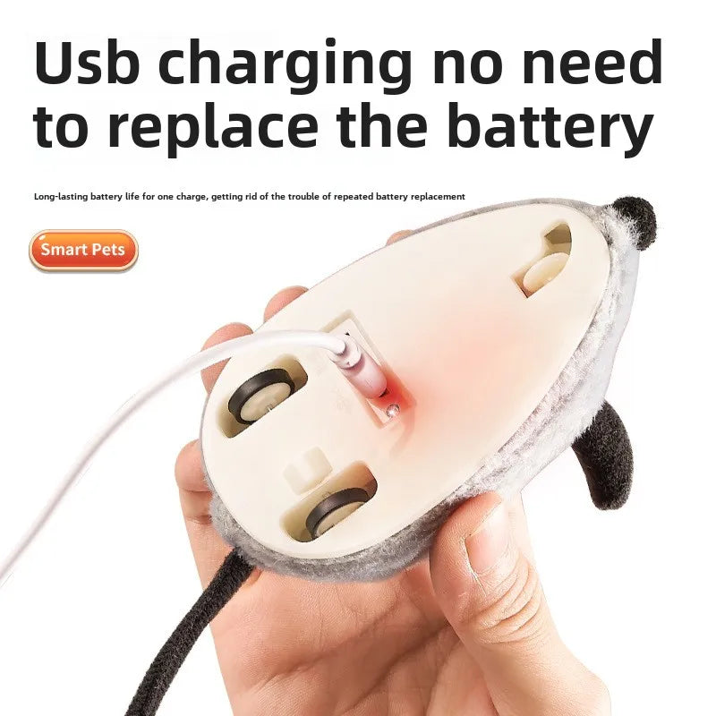 Product with USB charging cable held in hand, labeled 'Smart Pets'.