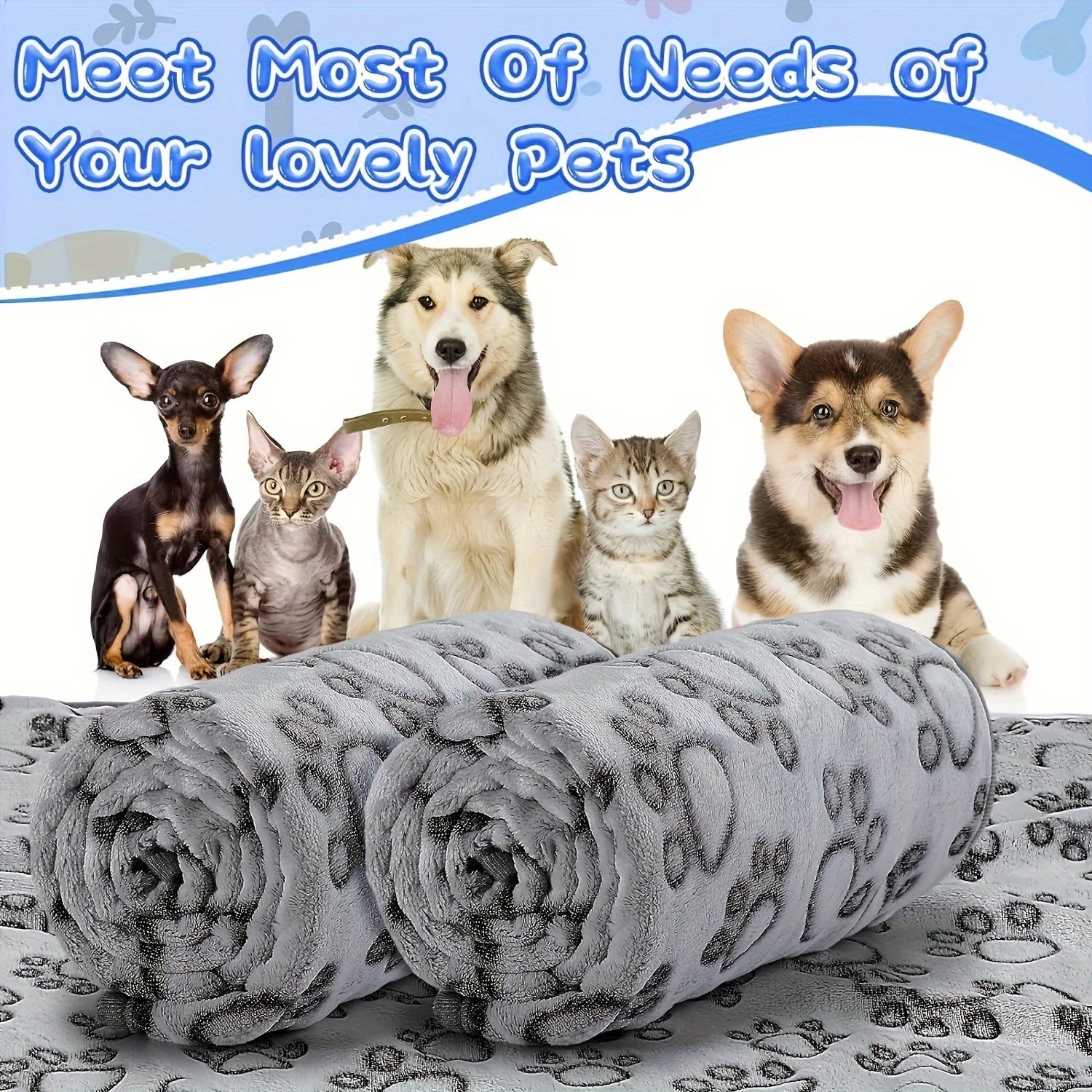 

Flannel fleece cat blanket for winter comfort