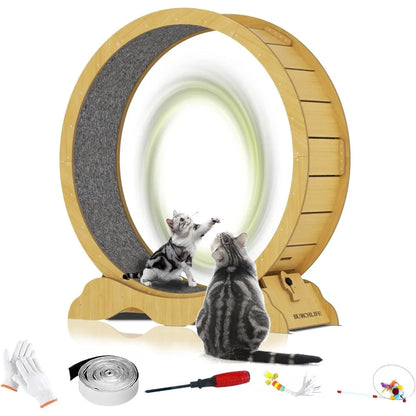 

Large cat running wheel for home fitness and play