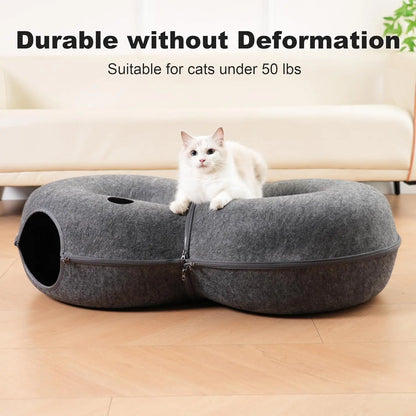 

Peekaboo cat cave tunnel with 12 colorful toy balls