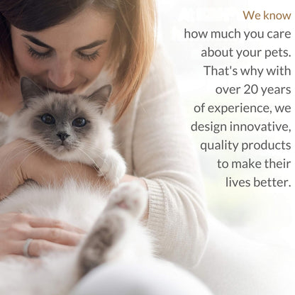 

Safety certified heated cat house with 25-watt heated bed